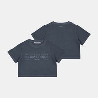 CROP S/S T-SHIRT (BLUE GRAY)