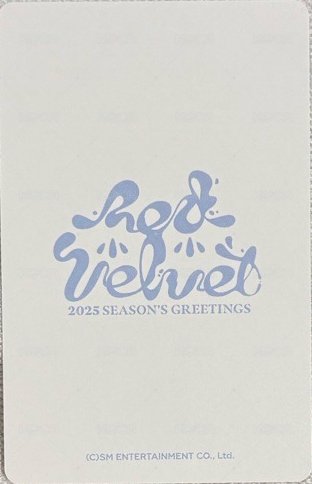 2025年曆 sm 特典卡  背面