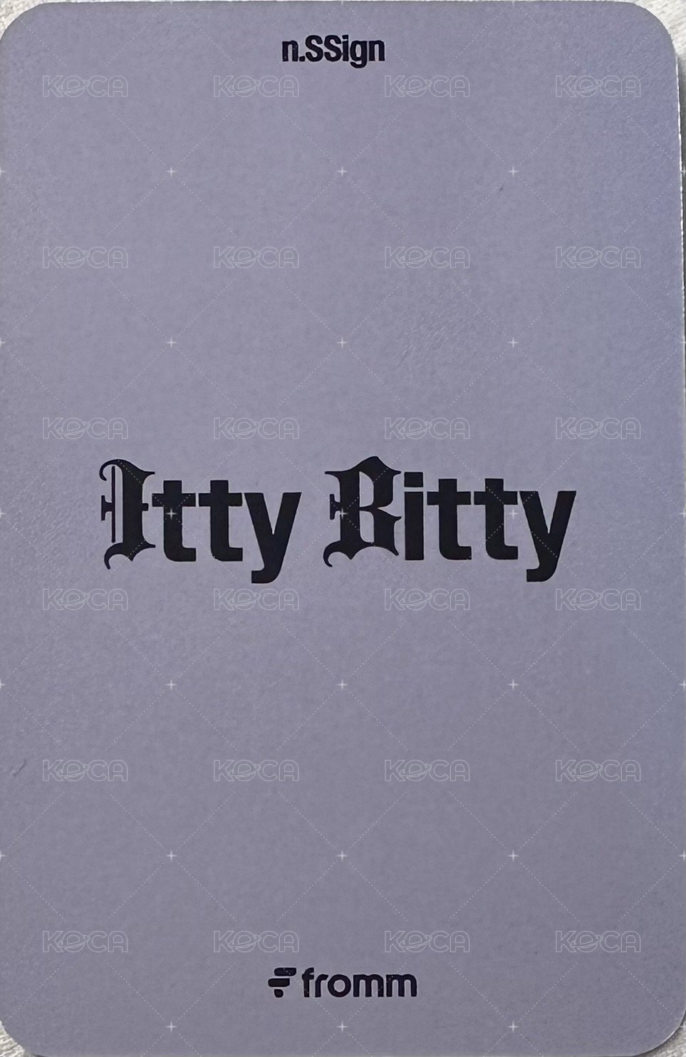 Itty Bitty fromm 線上14.0 簽售卡  背面