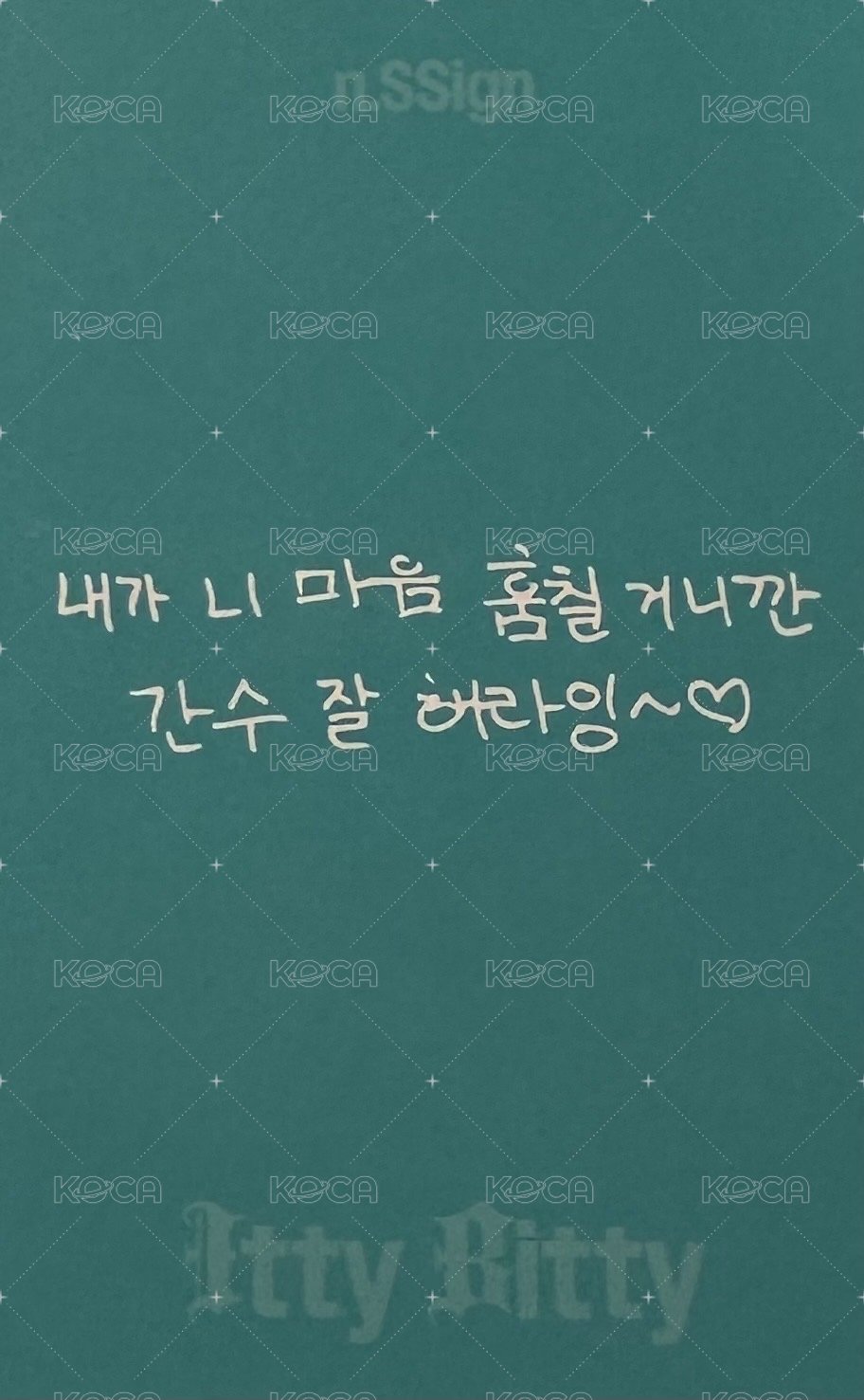 Itty Bitty 專輯卡 INDIVISUAL ver. 背面