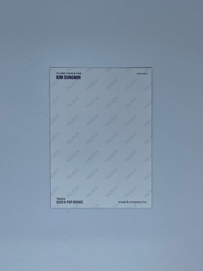 2025 K-POP ROOKIE TELECA 隨機卡 Kim Sungmin 