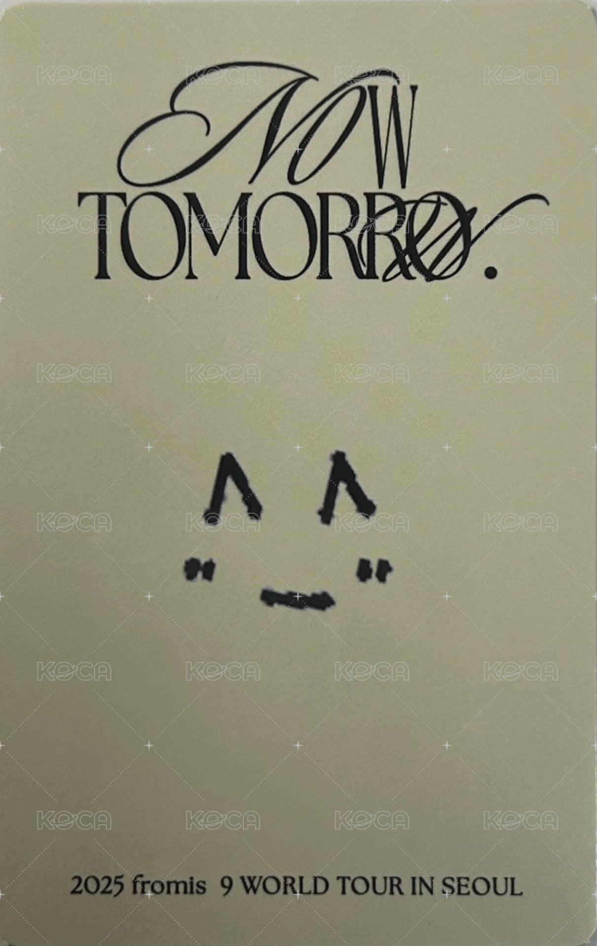 25’世巡 入場卡 / 場限卡 Day3 VIP席 背面