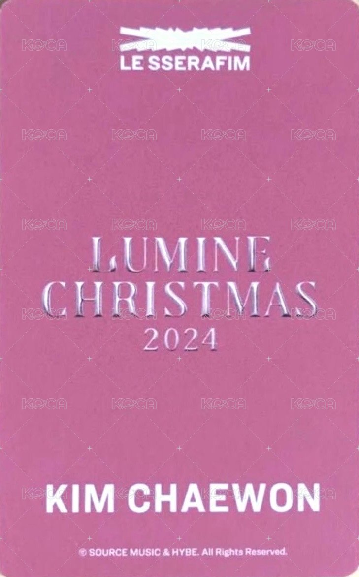 24’ Lumine Christmas 周邊卡 五人小卡set (采) 背面