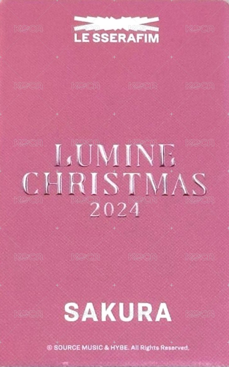 24’ Lumine Christmas 周邊卡 五人小卡set (櫻) 背面