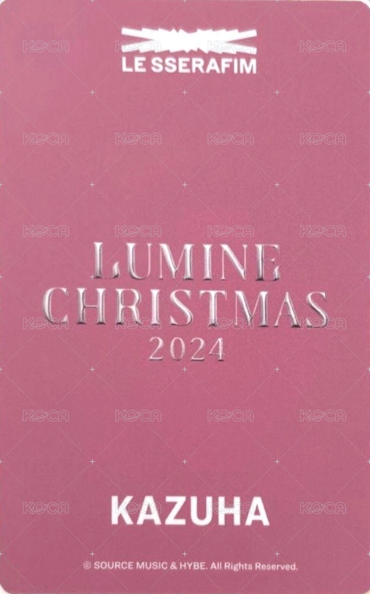 24’ Lumine Christmas 周邊卡 五人小卡set (葉) 背面