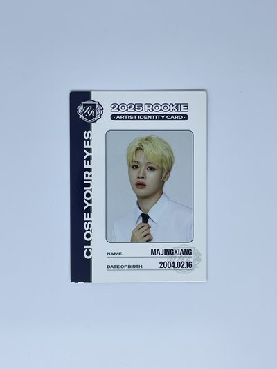 2025 K-POP ROOKIE TELECA 學生證卡 隨機卡 Ma Jingxiang 