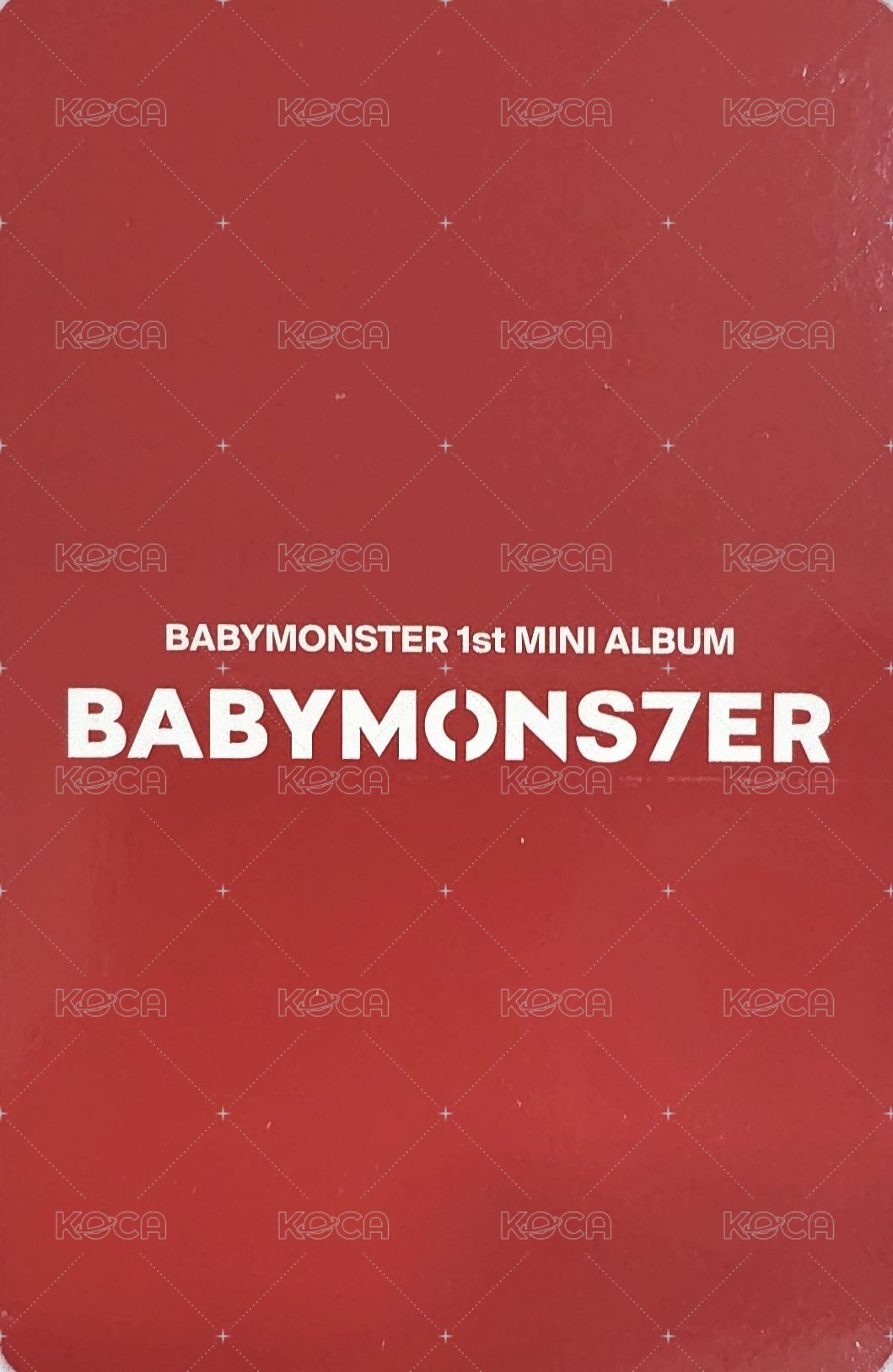 BABYMONS7ER oy 特典卡  背面