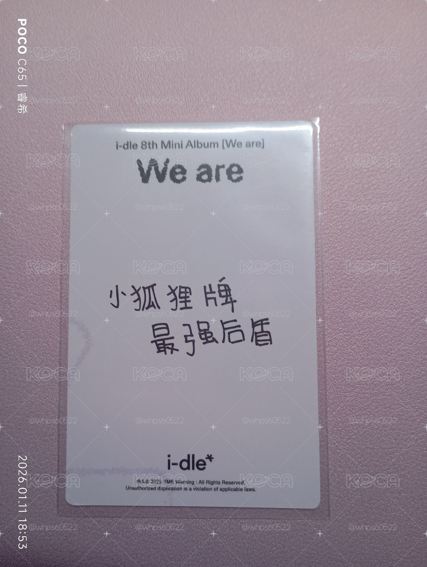 QQ音樂 中文卡背 娟