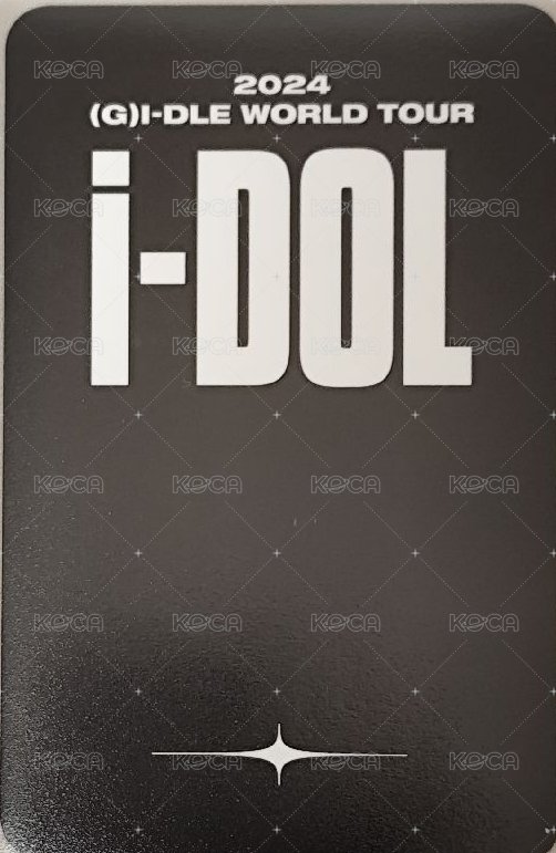 24’世巡演唱會 iDOL 髮圈隨機雙人 周邊卡 捲餅 背面
