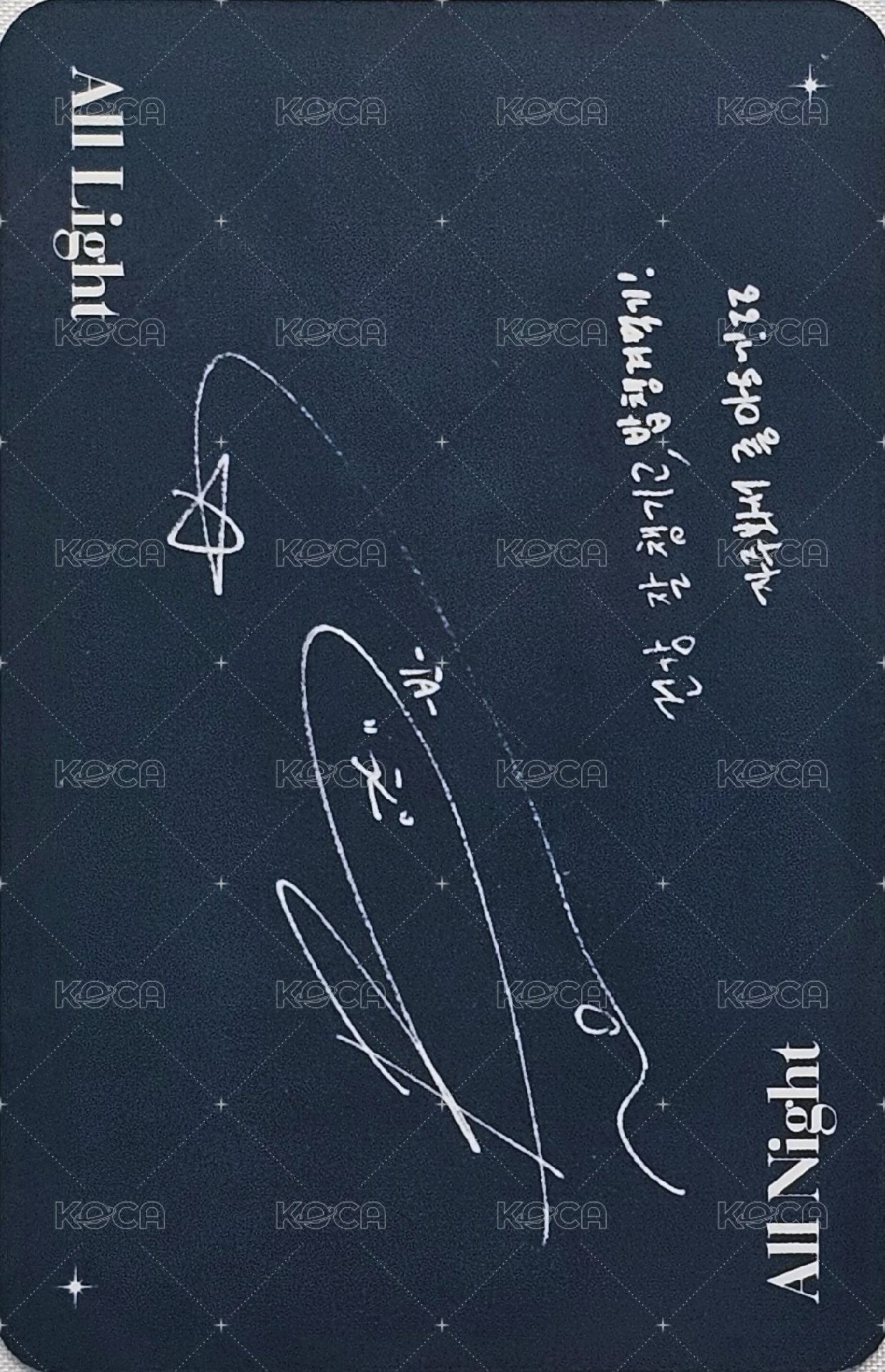 正一 打歌卡  背面