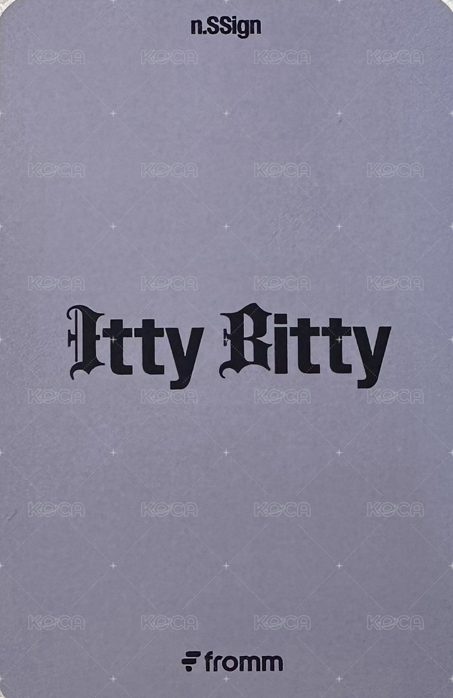 Itty Bitty fromm 線上14.0 簽售卡  背面