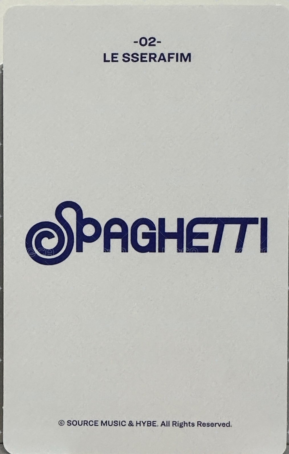 SPAGHETTI 隨機卡  背面