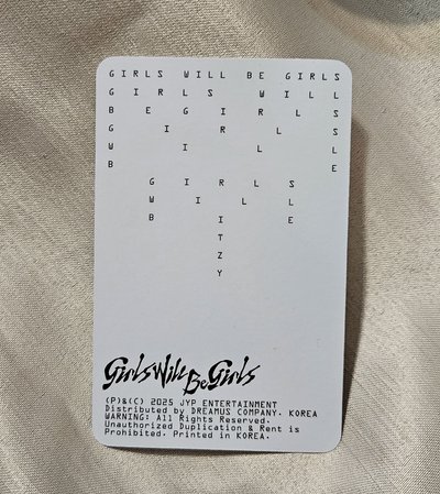 ITZY GWBG 專卡，Lia 小卡，無瑕疵，近全新