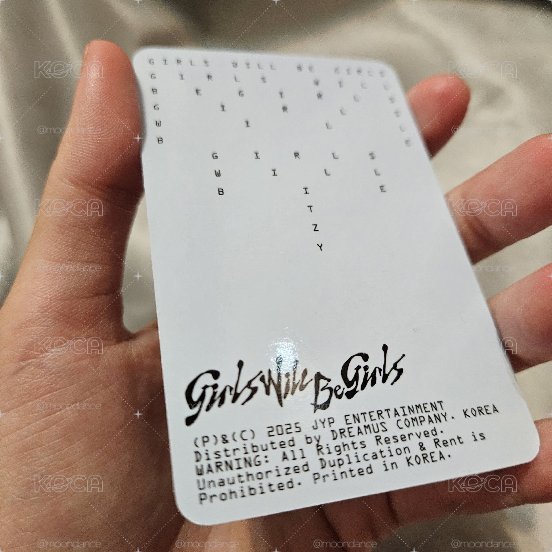 ITZY GWBG 專卡，Lia 小卡，無瑕疵，近全新
