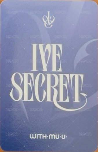 IVE SECRET wm 8.0 幸運卡  背面