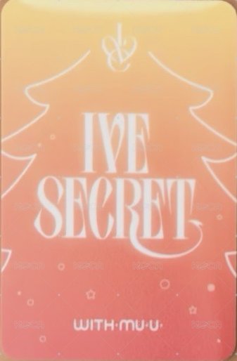 IVE SECRET wm 8.0 幸運卡  背面