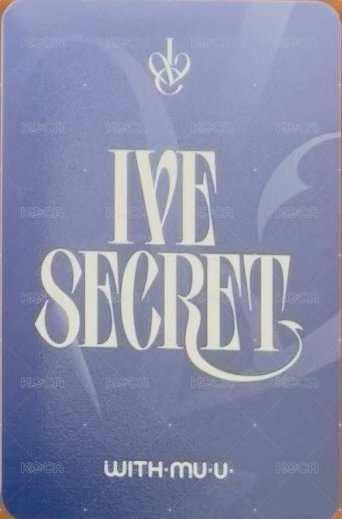 IVE SECRET wm 8.0 幸運卡  背面