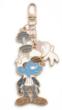 藍色小精靈 鑰匙圈吊飾 