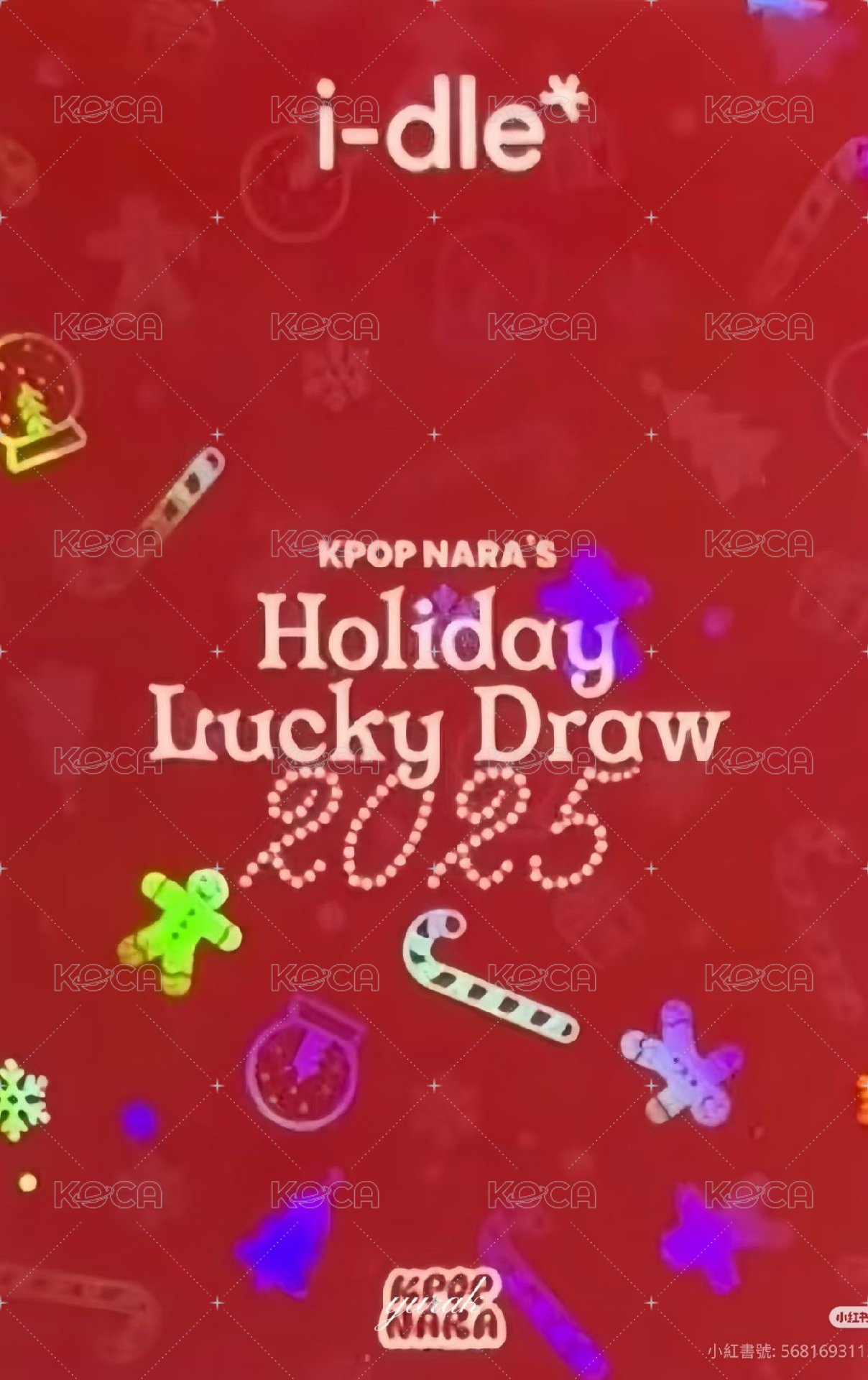 We are Kpop Nara 幸運卡 美網 holiday 琦 背面