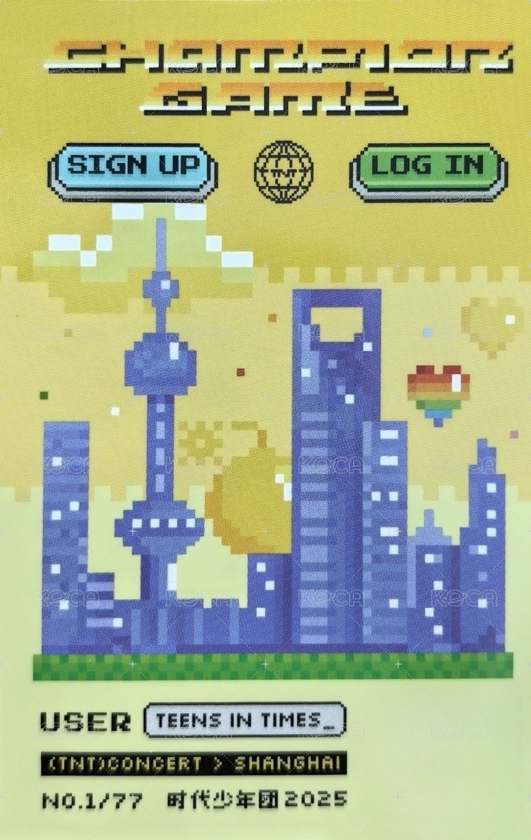 上海冠軍 周邊卡 團卡 背面