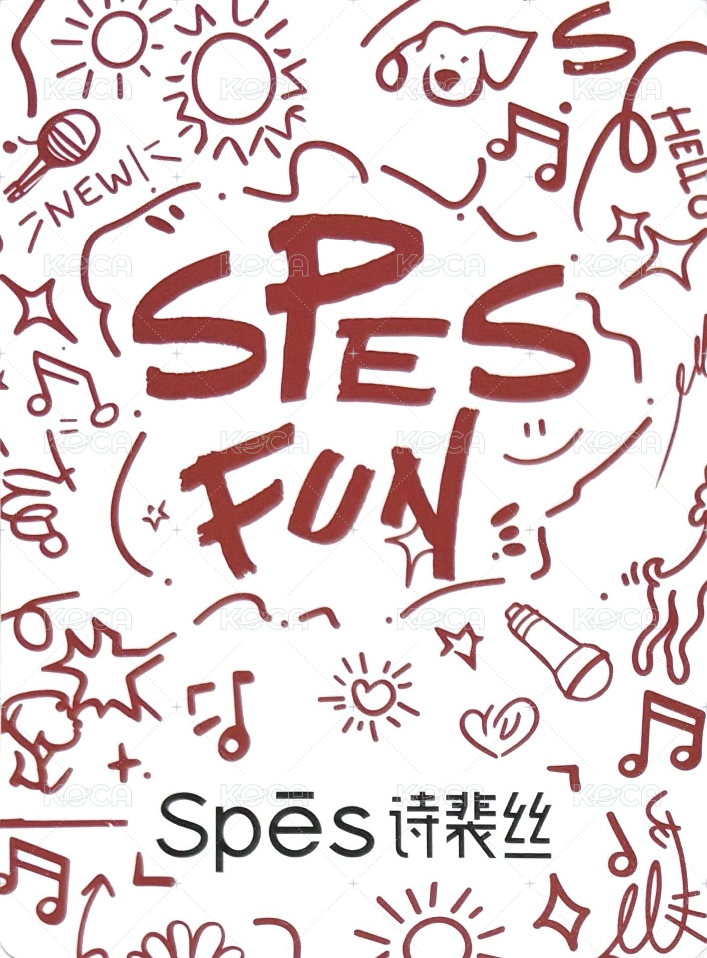 詩裴絲 代言卡 代言人限定三色小卡 紅 背面