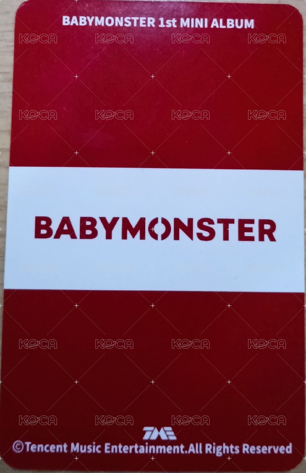 BABYMONS7ER QQ音樂 四星卡 星光卡  背面