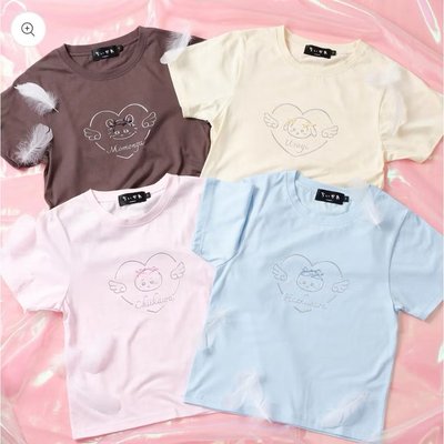 ちいかわ Go!HARAJUK 吉伊卡哇 小八款蝴蝶結緞帶短袖T恤 L碼 可用XL交換！買太小了😅