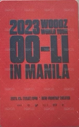 2023 World Tour [OO-LI] IN MANILA 入場卡 / 場限卡  背面