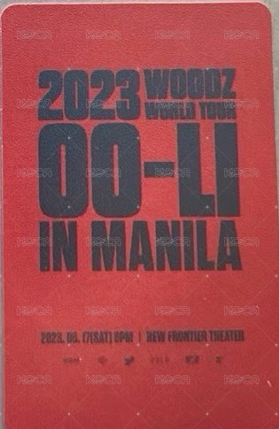 2023 World Tour [OO-LI] IN MANILA 入場卡 / 場限卡  背面