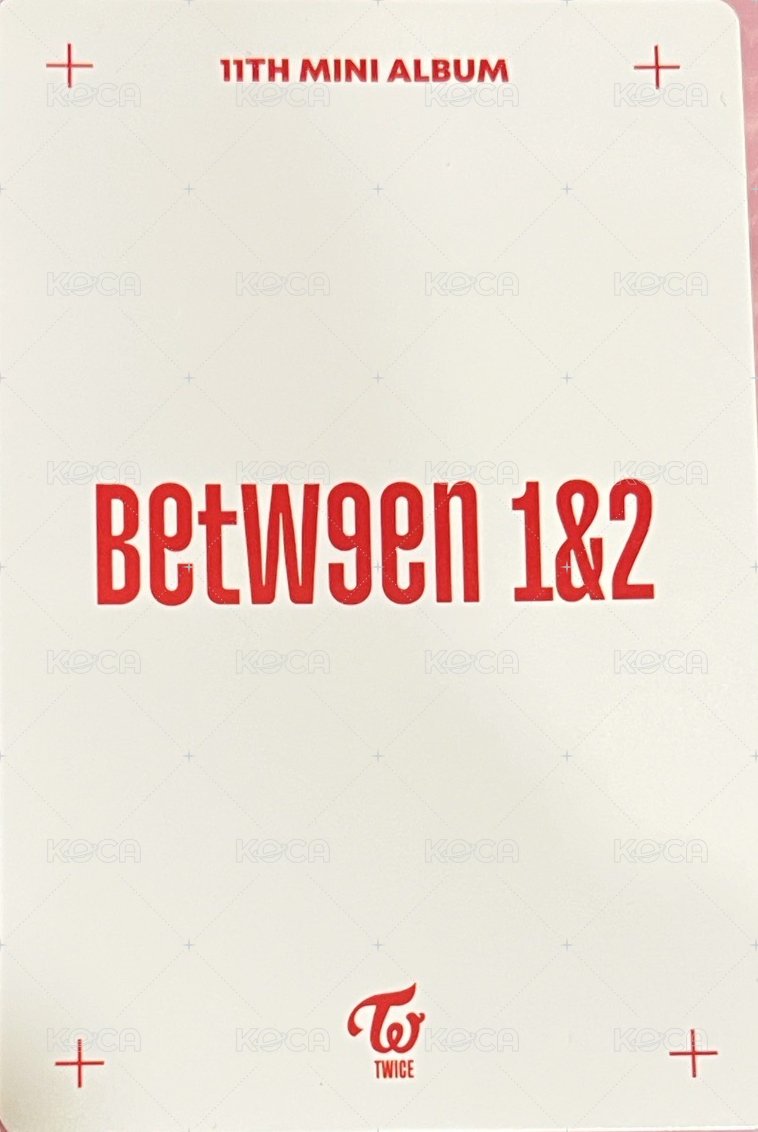 BETWEEN 1&2 專輯卡 預購禮 背面