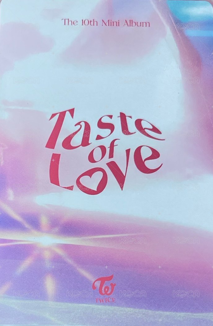 Taste of Love 專輯卡 預購禮 粉版 背面