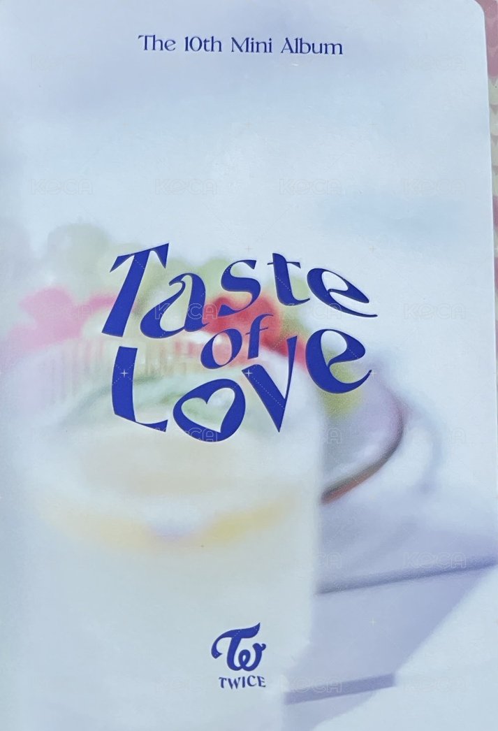 Taste of Love 專輯卡 預購禮 白版 背面