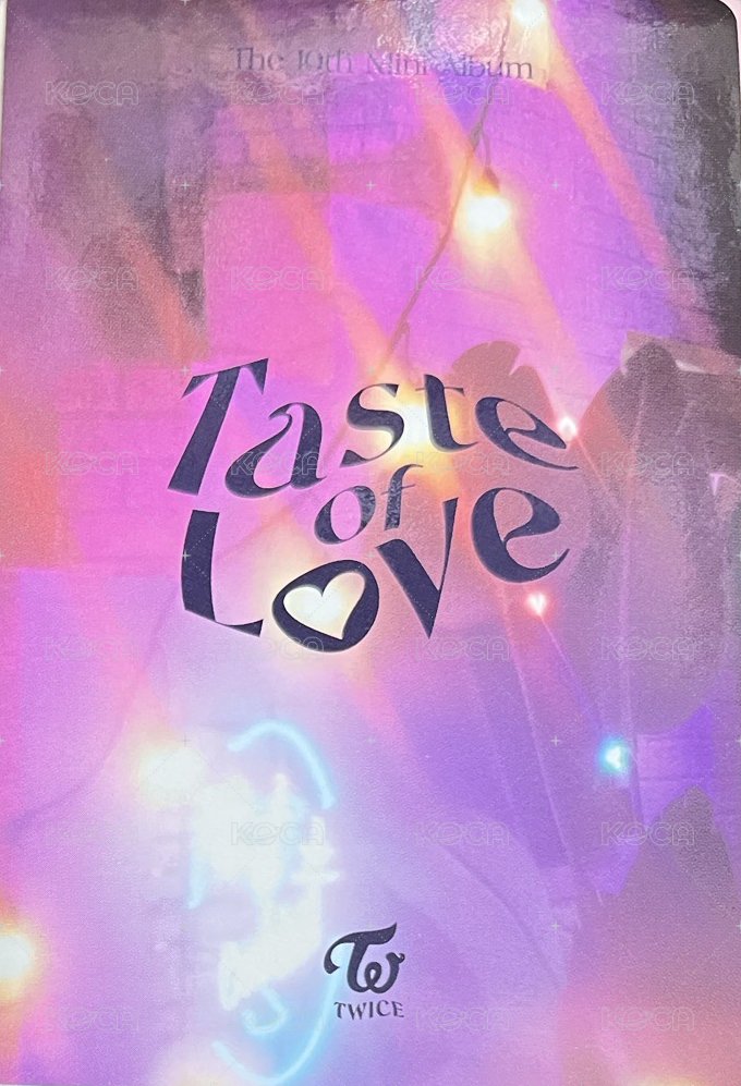 Taste of Love 專輯卡 預購禮 深藍版 背面