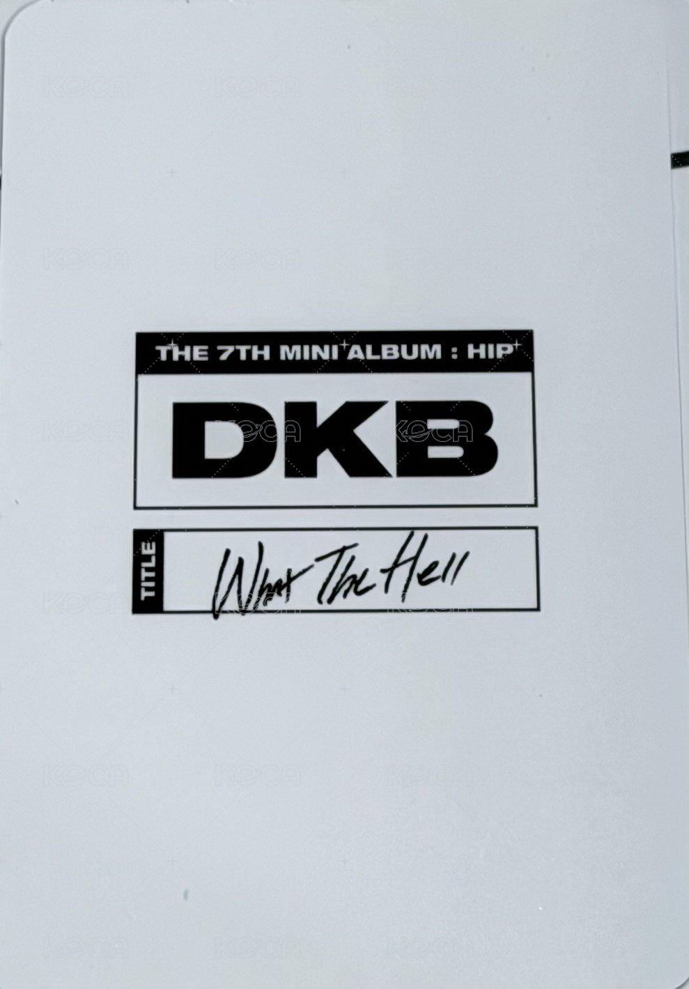 迷你七 knpops 簽售卡  背面