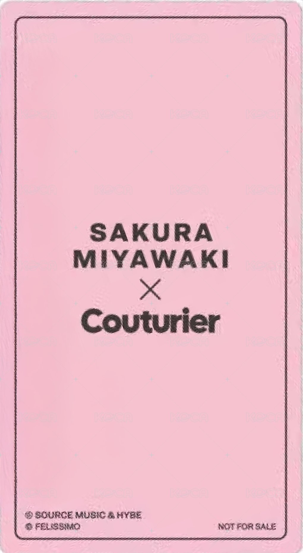 SAKURA x Couturier 周邊卡  背面