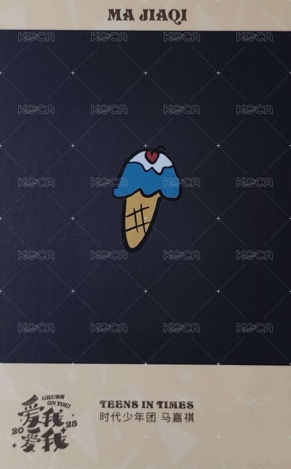 25‘台曆 隨機卡 1單人拍立得 叉子 背面