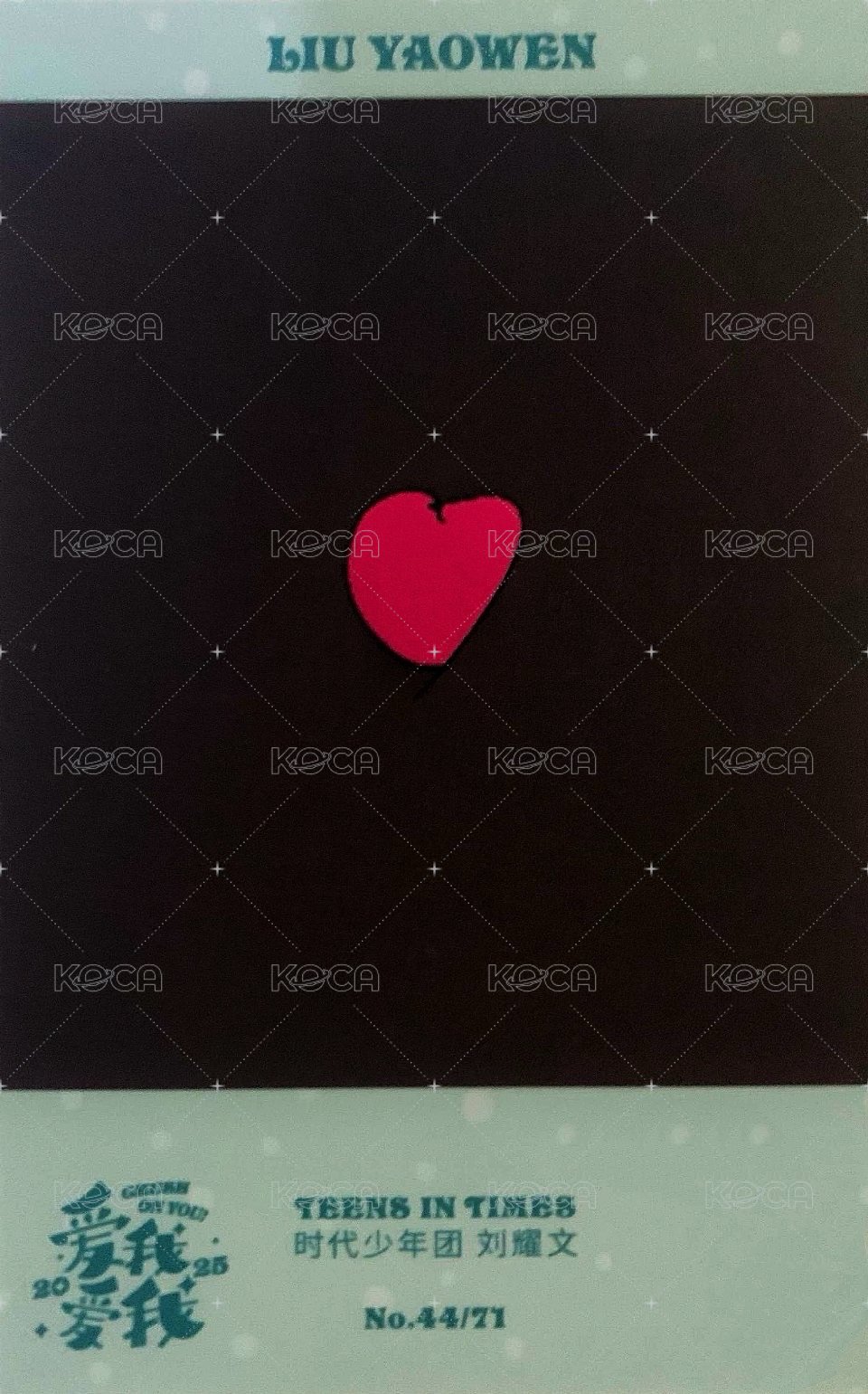 25‘台曆 隨機卡 4單人拍立得卡 馬卡龍 背面