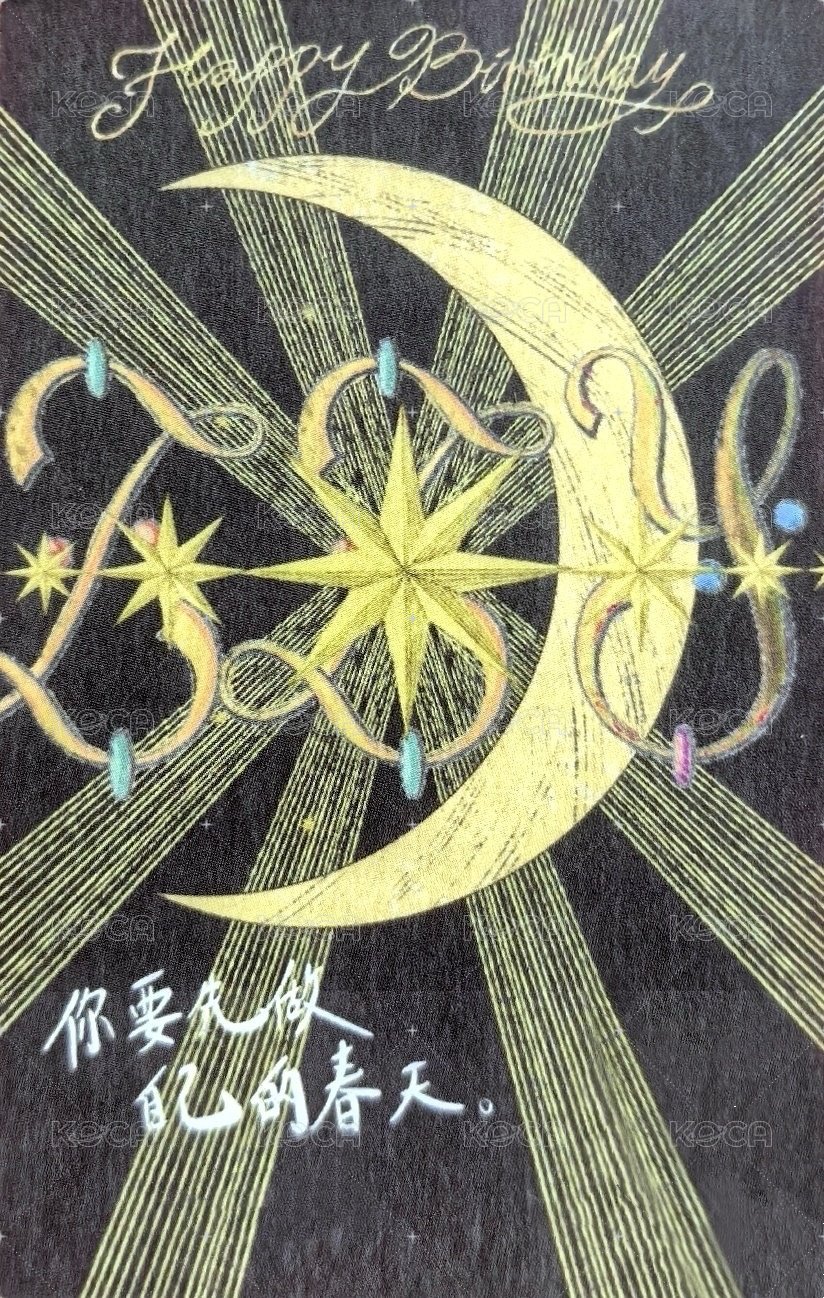 25‘ 張真源生日 周邊卡 拍立得卡 背面