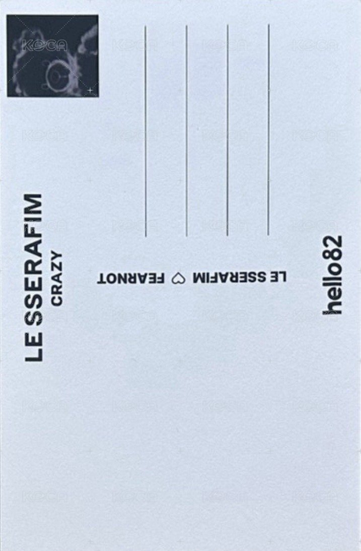 CRAZY hello82 pop up 明信片  背面