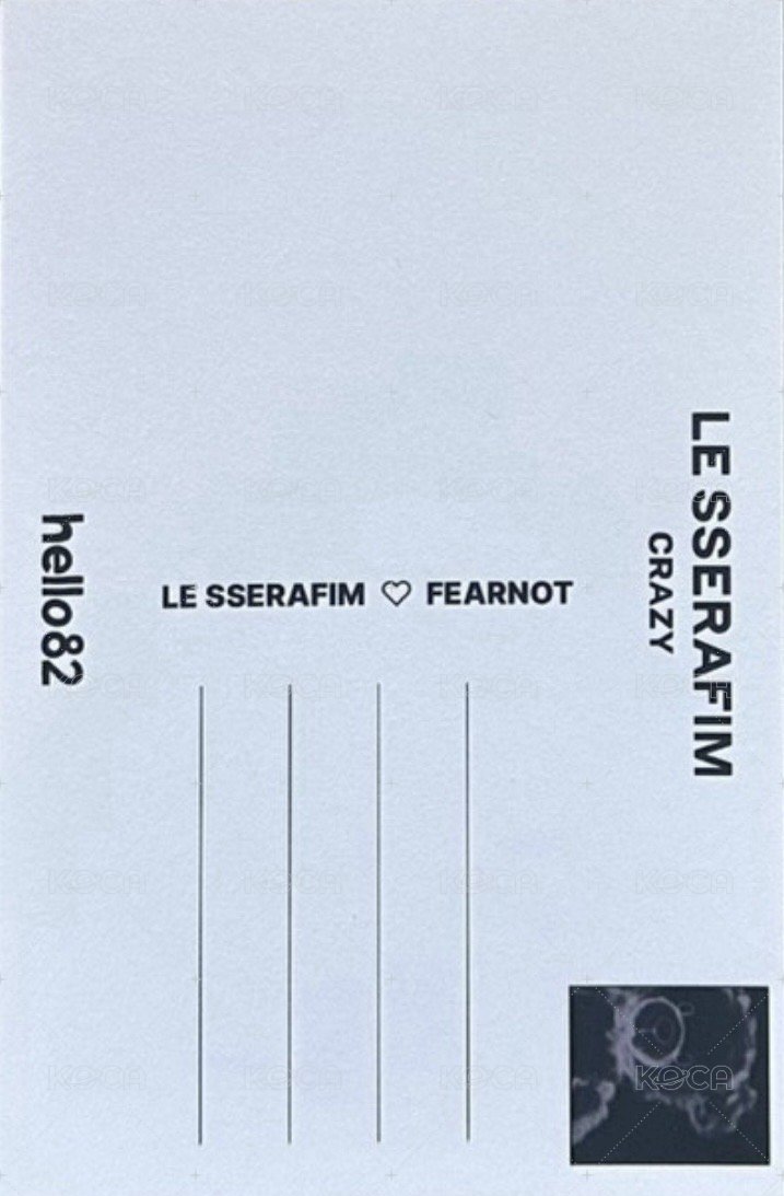 CRAZY hello82 pop up 明信片  背面