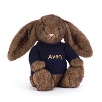 Hoppleston Luxe Bunny Personalised Navy Jumper