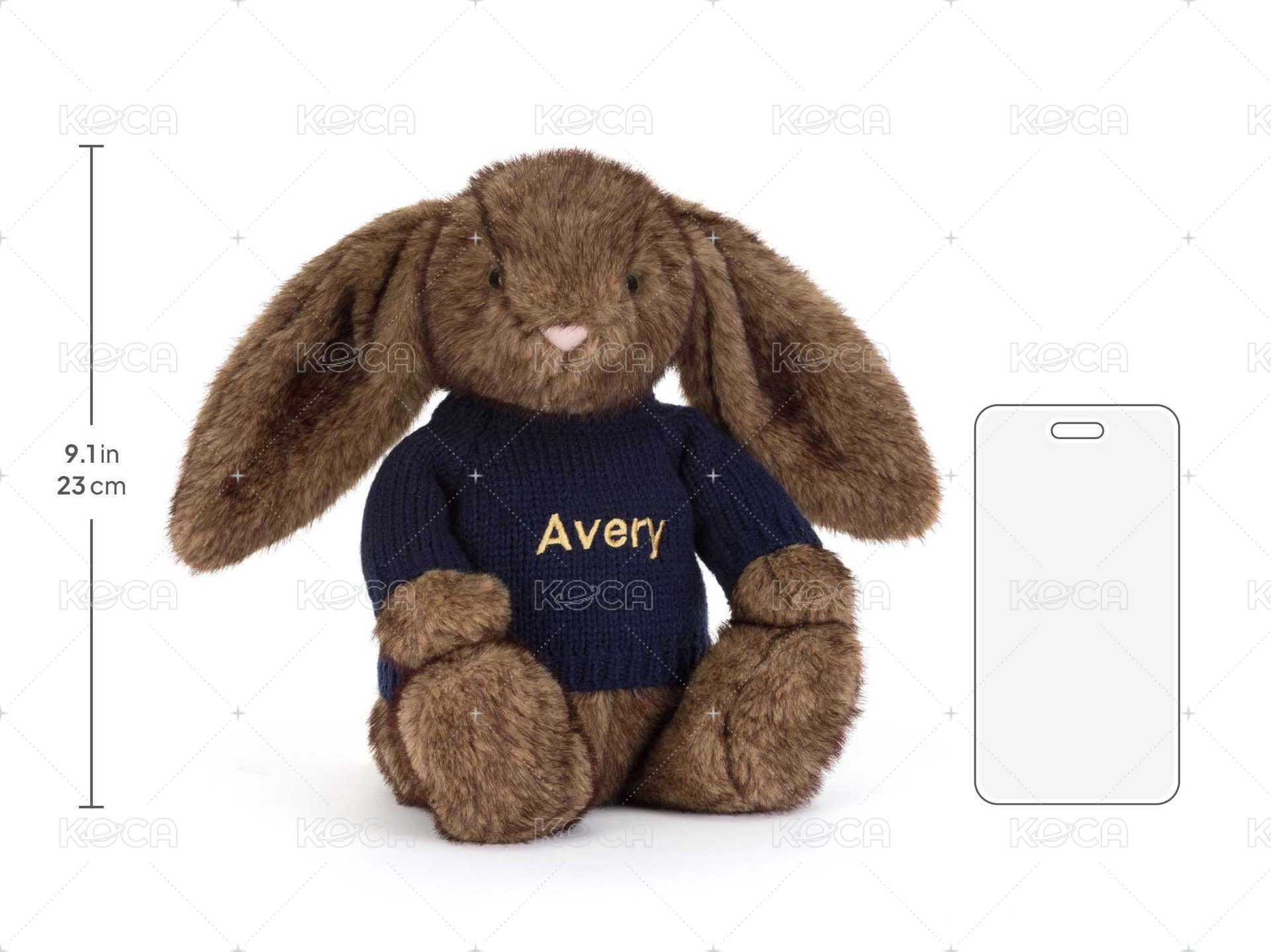 Hoppleston Luxe Bunny Personalised Navy Jumper