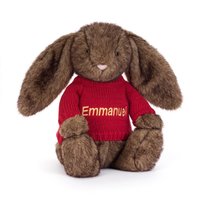 Hoppleston Luxe Bunny Personalised Red Jumper