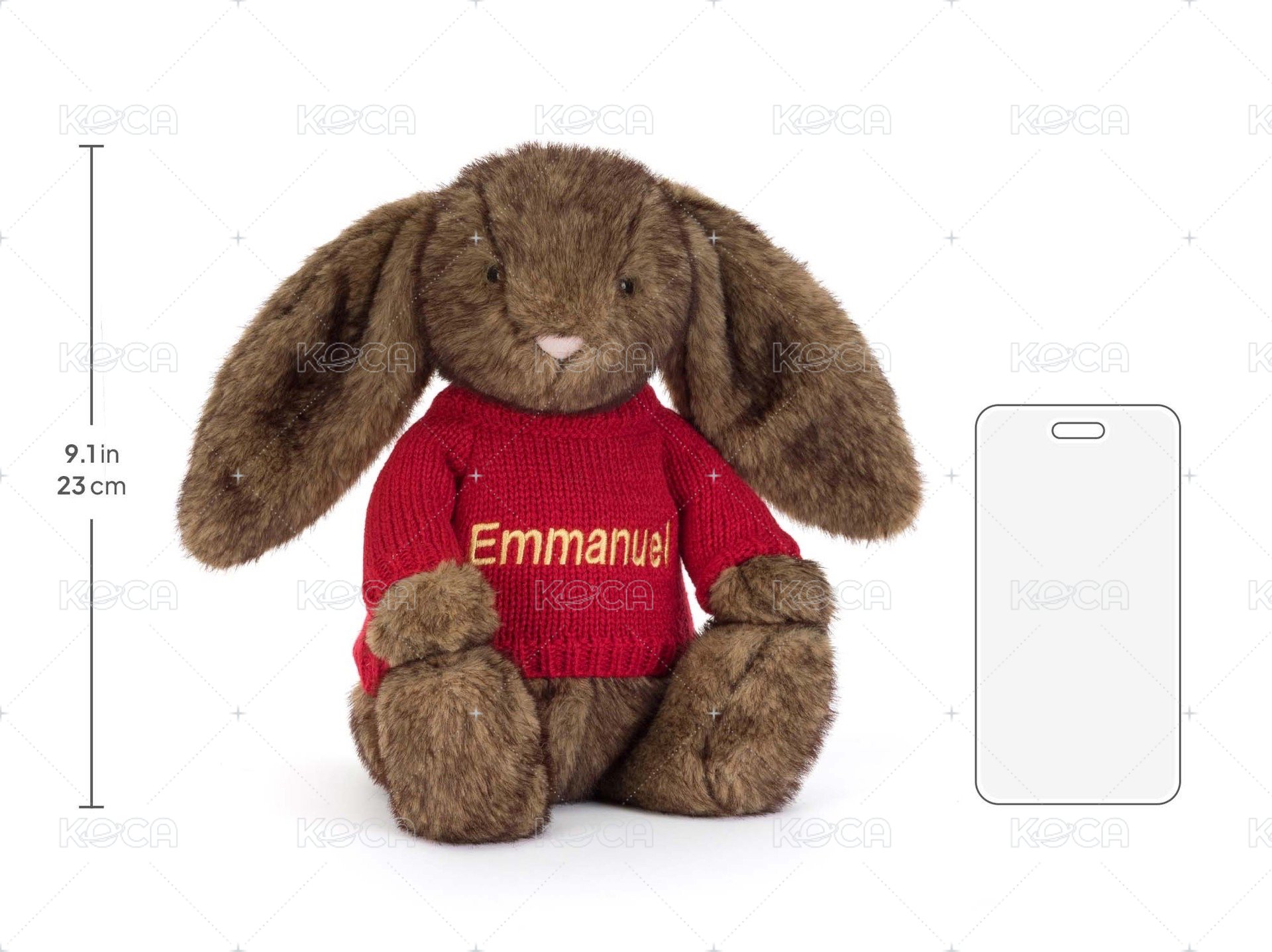 Hoppleston Luxe Bunny Personalised Red Jumper