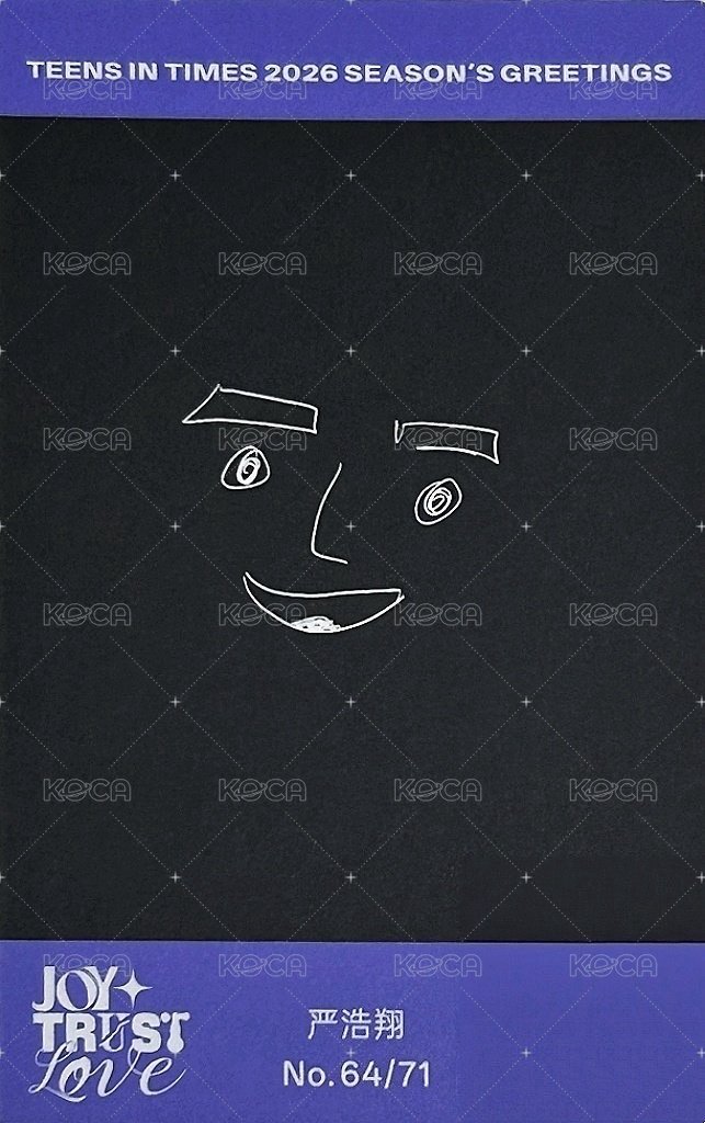 26‘台曆 周邊卡 嚴浩翔 拍立得卡 背面