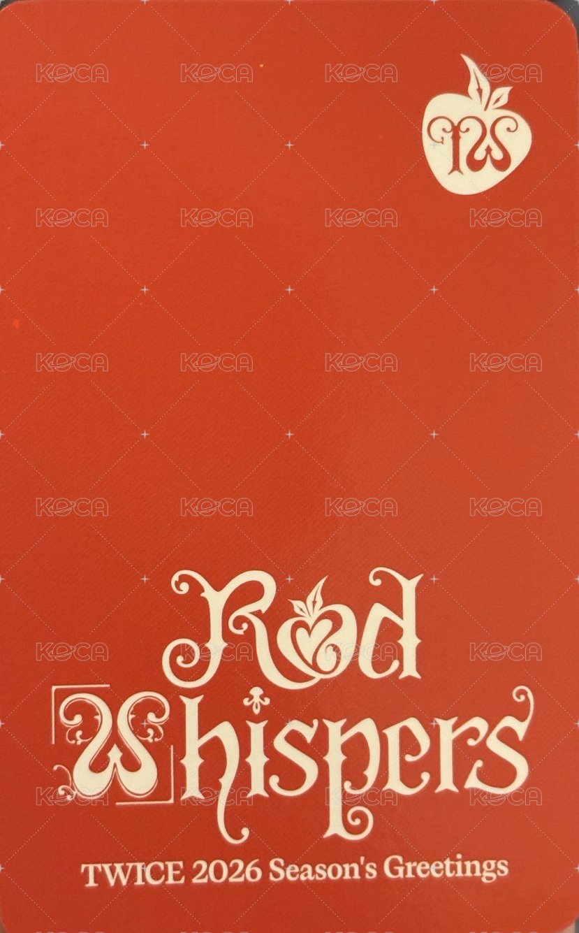 2026 韓國年曆 fans 特典卡  背面