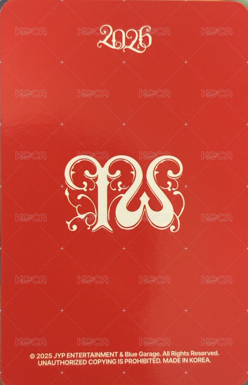 2026 韓國年曆 年曆卡  背面