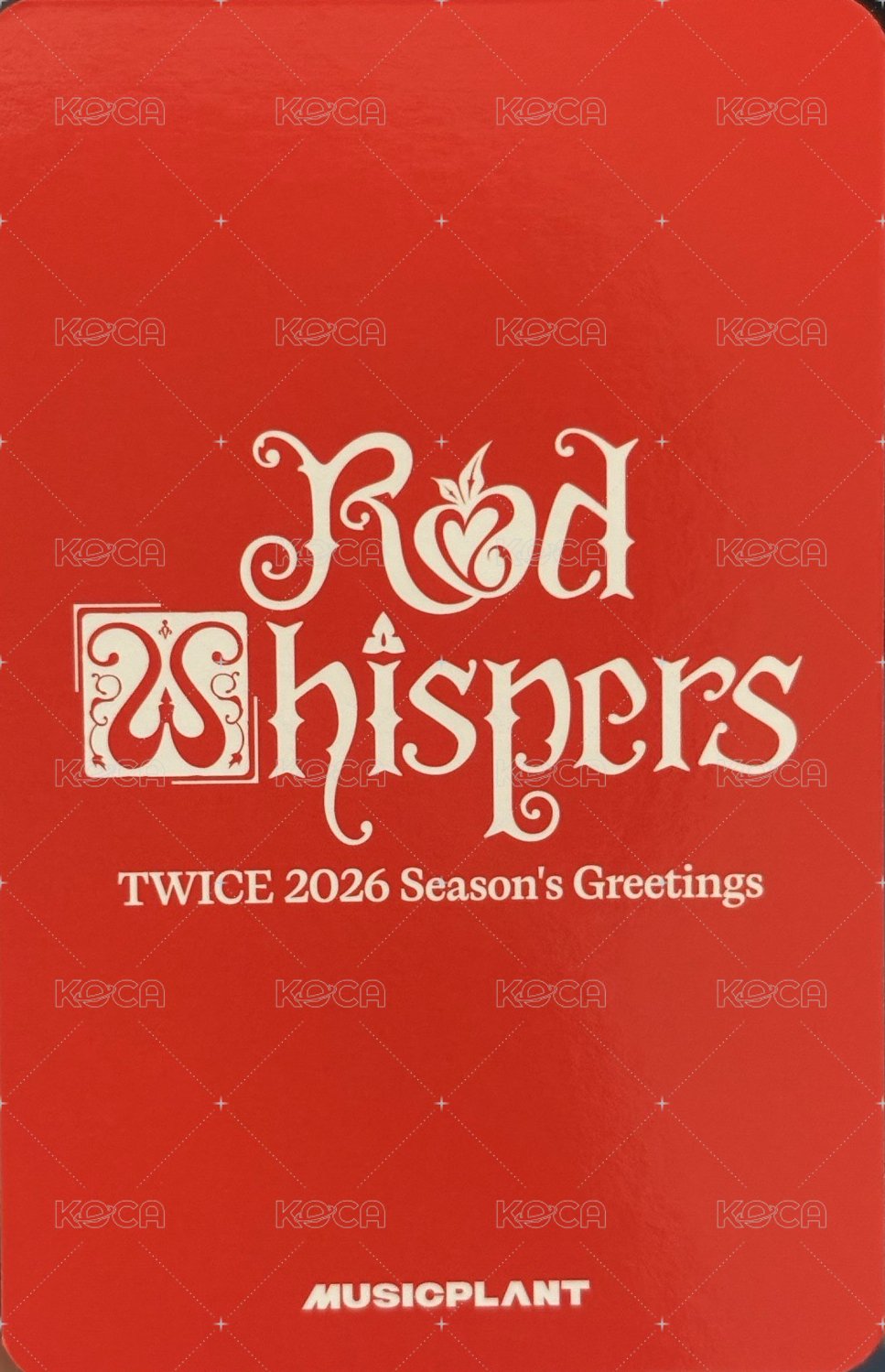 2026 韓國年曆 mp 特典卡  背面