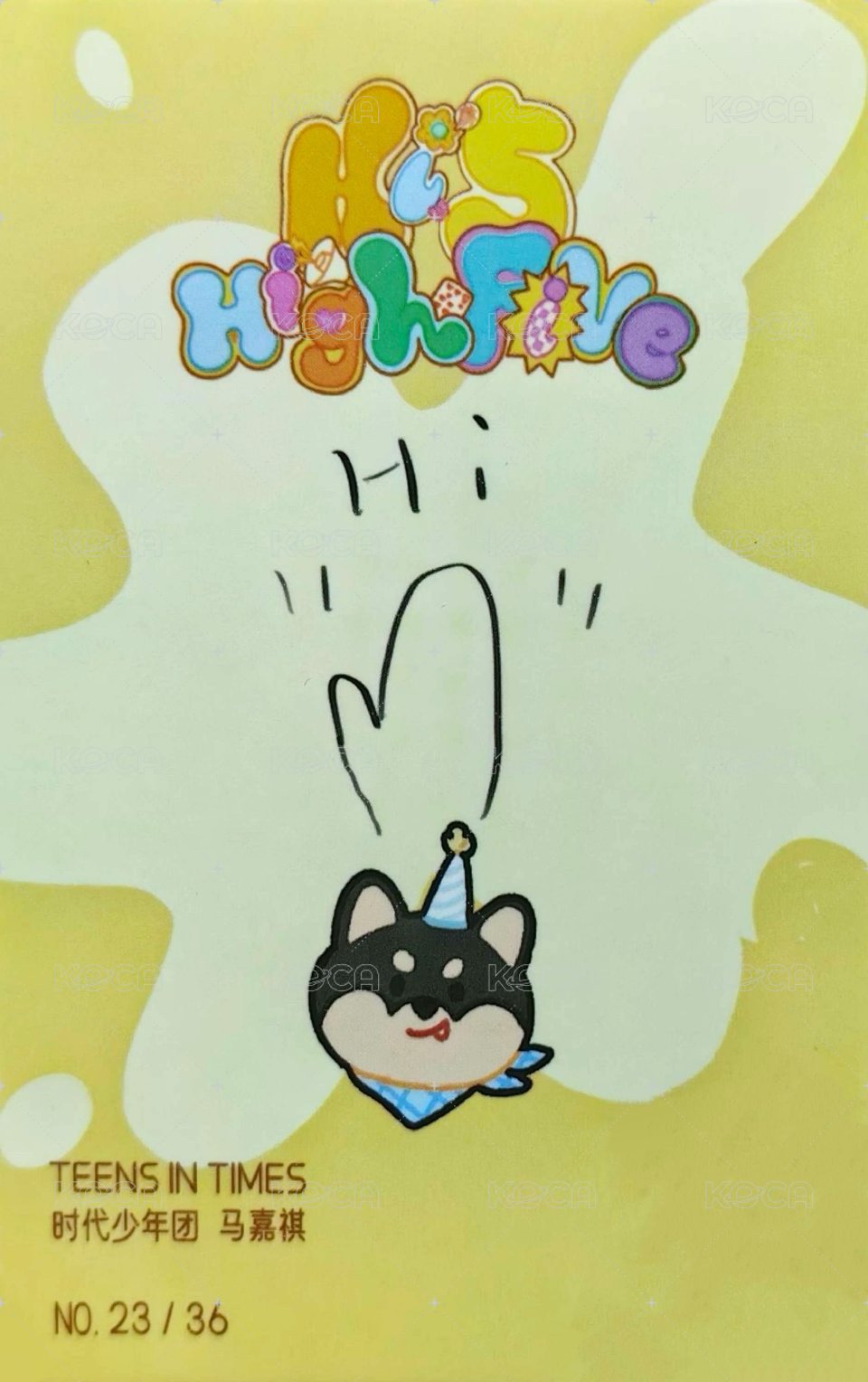 五週年生日 A版 周邊卡 1團單 背面