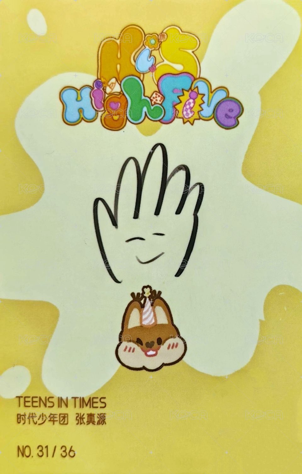 五週年生日 A版 周邊卡 5團單 背面